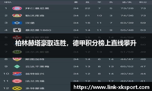 柏林赫塔豪取连胜，德甲积分榜上直线攀升