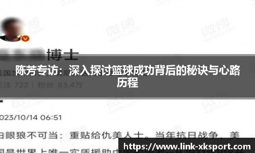 陈芳专访：深入探讨篮球成功背后的秘诀与心路历程